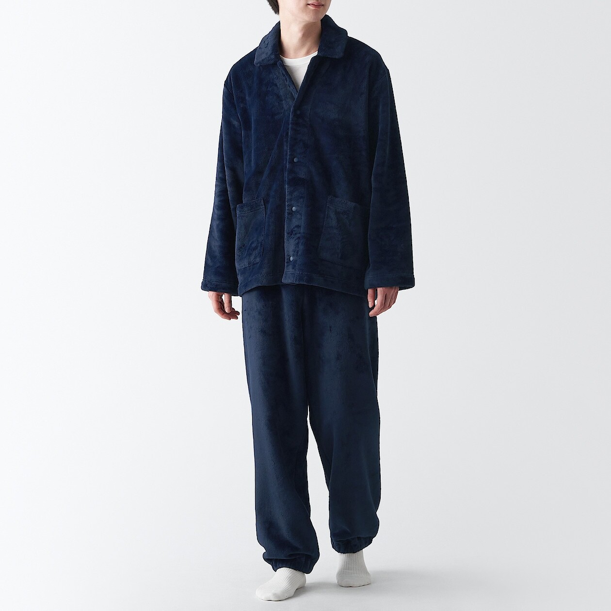 

Одеяла и пижамы, которые не генерируют статическое электричество MUJI, темно-синий