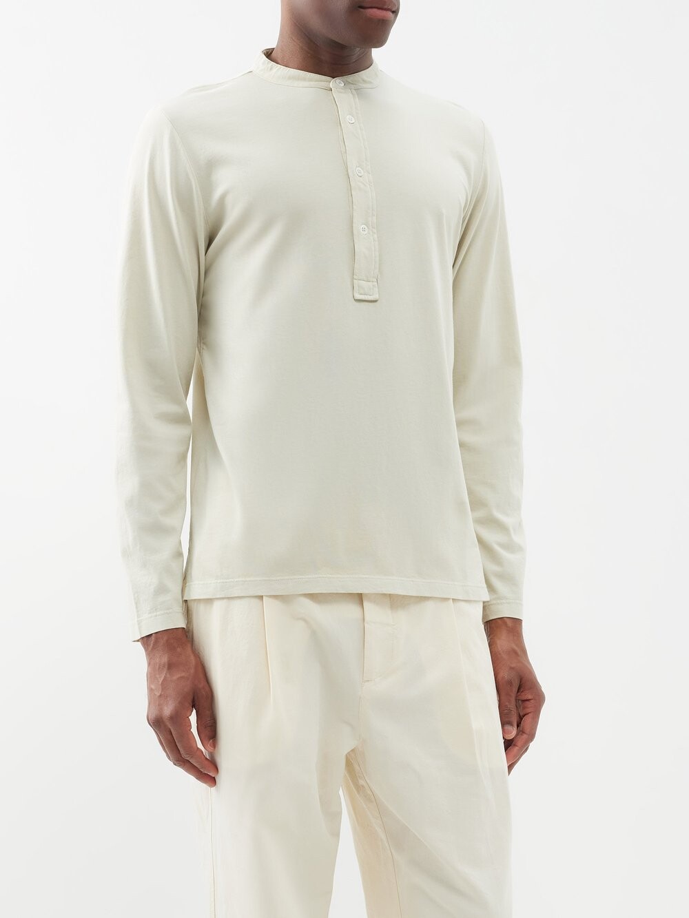 

Топ henley из хлопкового джерси nalin pima Barena Venezia, бежевый