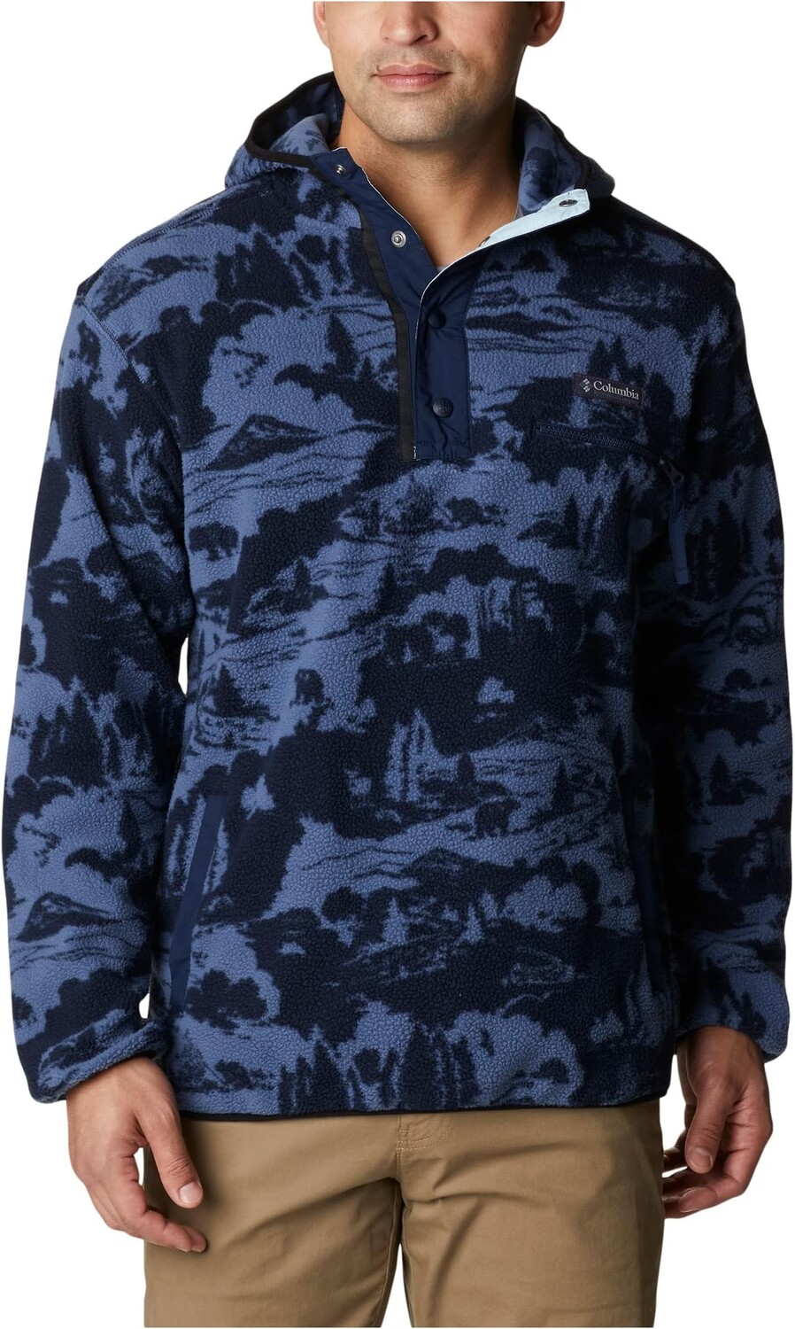 

Толстовка Гельвеция Columbia, цвет Collegiate Navy Roasted Print