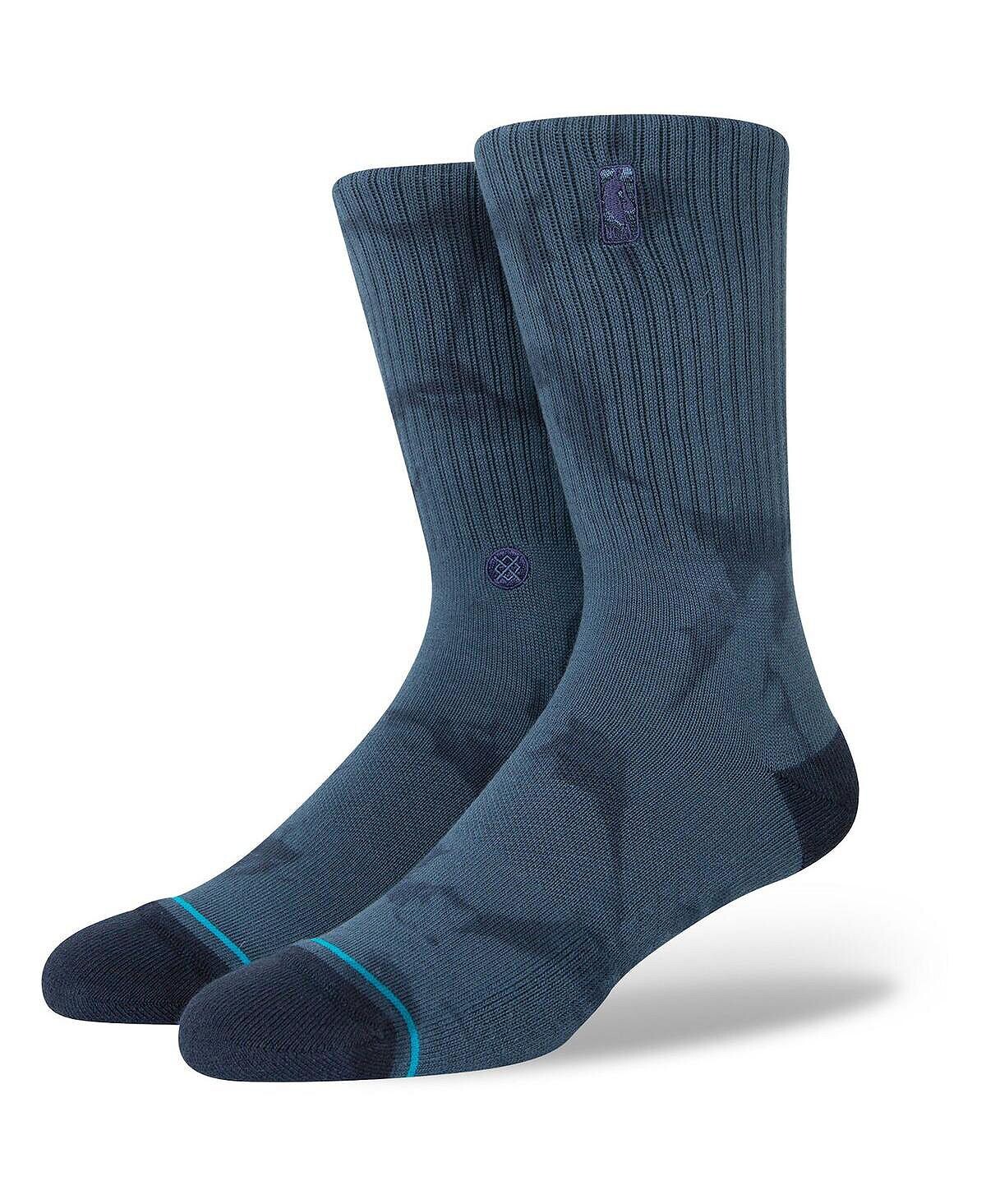 

Мужские и женские темно-синие носки NBA Logoman Infiknit Tie-Dye Crew Stance, темно-синий