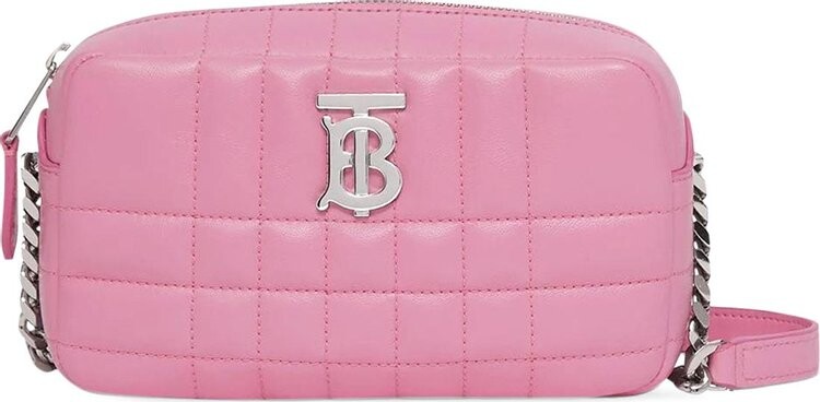 

Сумка Burberry Mini Quilted Lambskin Lola Camera Bag Primrose Pink, розовый