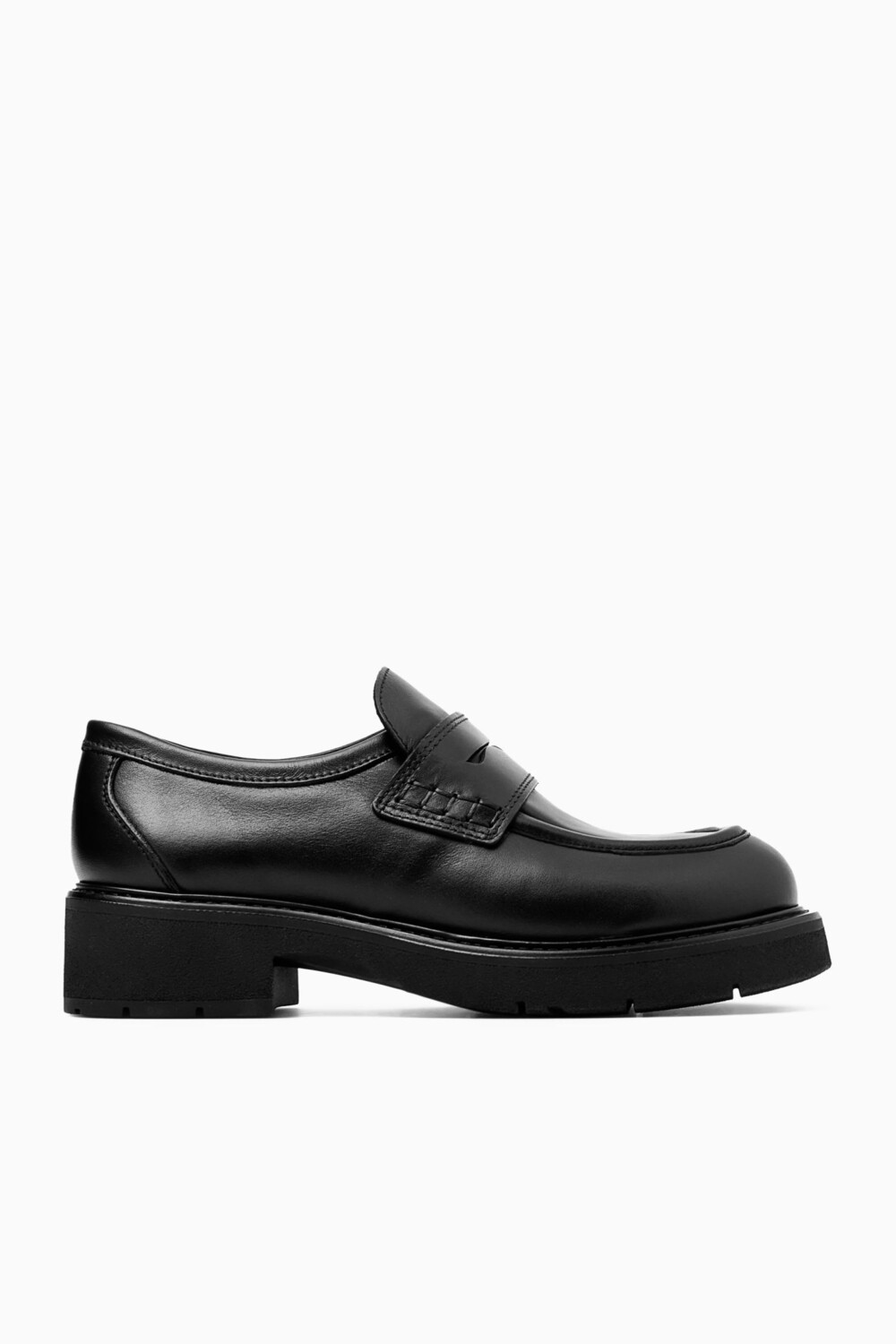 

Лоферы кожаные COS Striking Leather Penny, черный