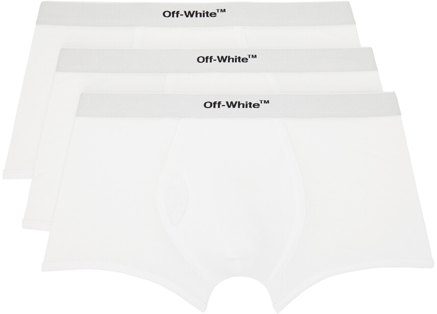 

Набор из трех белых боксеров Helvetica Off-White