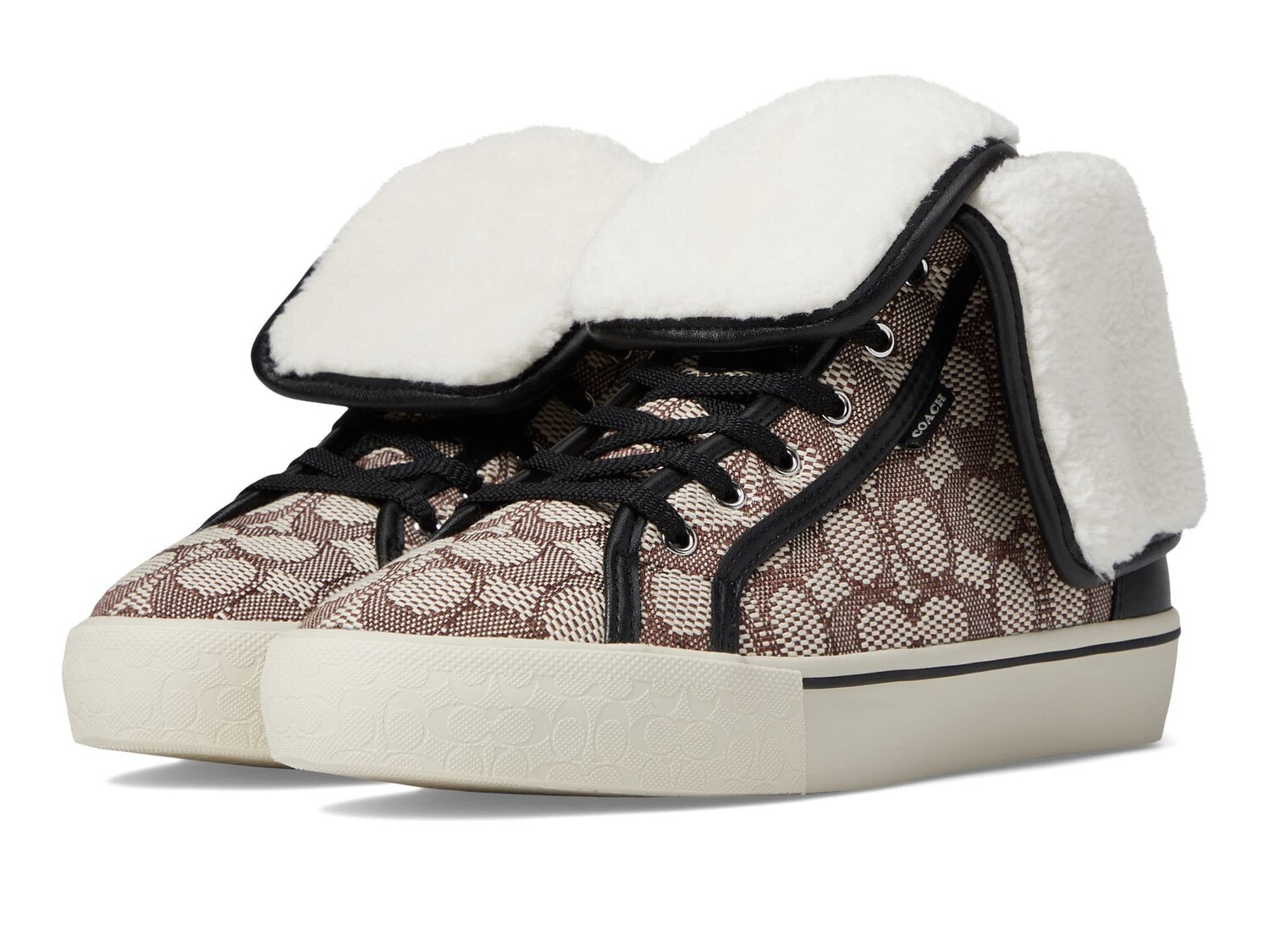 

Кроссовки COACH, Citysole Textured Jacquard Fold-Over High-Top Platform