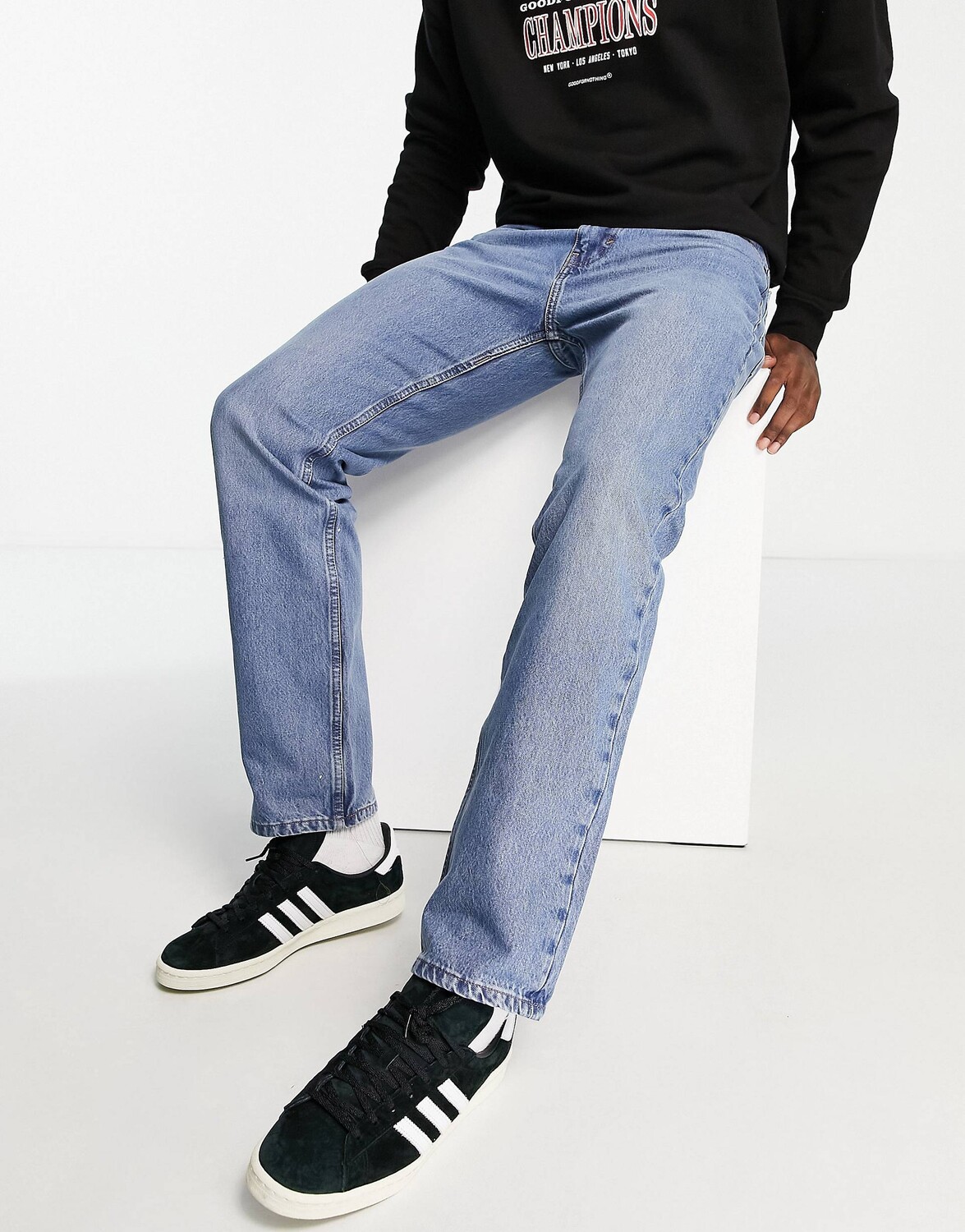 

Синие джинсы прямого кроя Levi's Skateboarding 551z