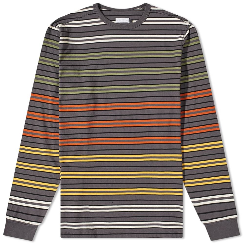 

Футболка POP Trading Company Long Sleeve Rainbow Stripe Logo Tee, Серый