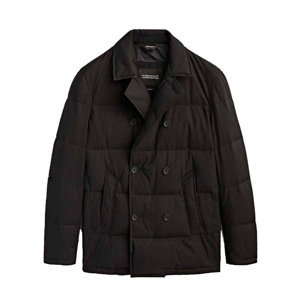 

Пуховик Massimo Dutti Down/feather Filling Limited Edition, чёрный