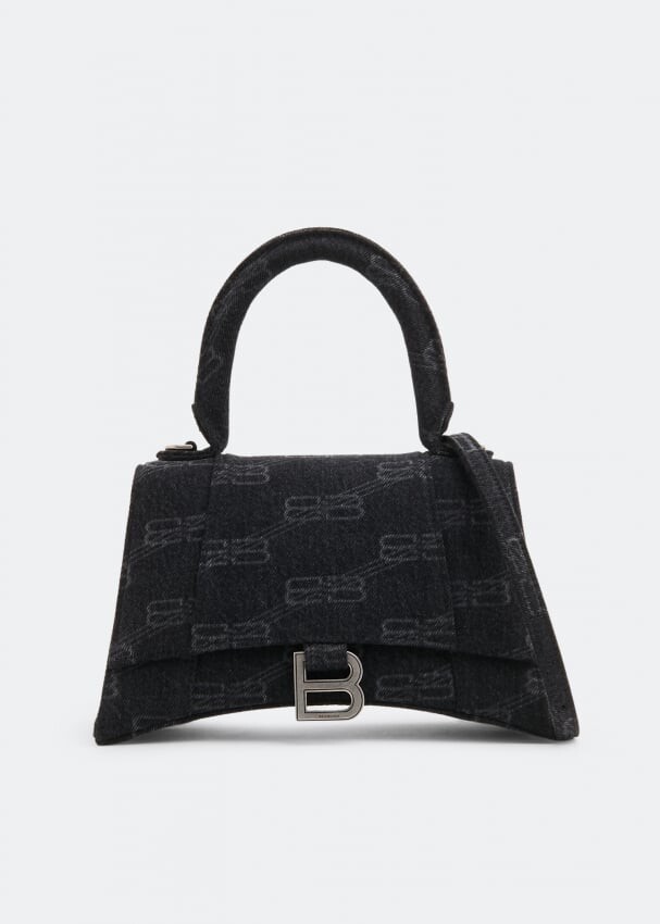 

Сумка BALENCIAGA Hourglass S top-handle bag, черный