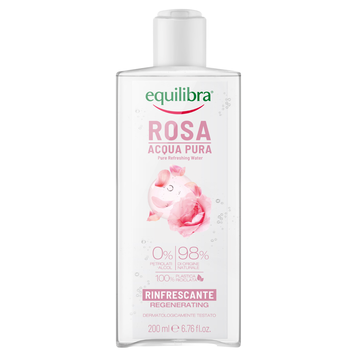 Equilibra Rosa освежающая розовая вода для лица, 200 мл laino вода розовая освежающая 250 мл
