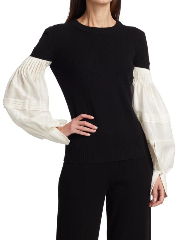 

Многослойный топ с пышными рукавами cybele Altuzarra Black