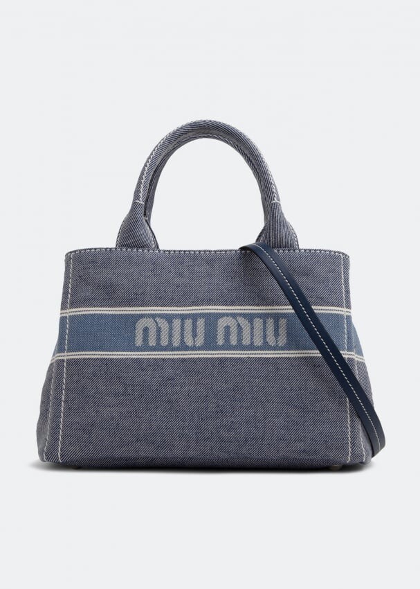 

Сумка MIU MIU Denim top-handle bag, синий