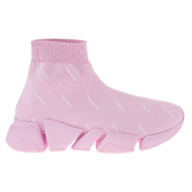 

Кроссовки Balenciaga Speed 2.0 With All-over Logo, розовый