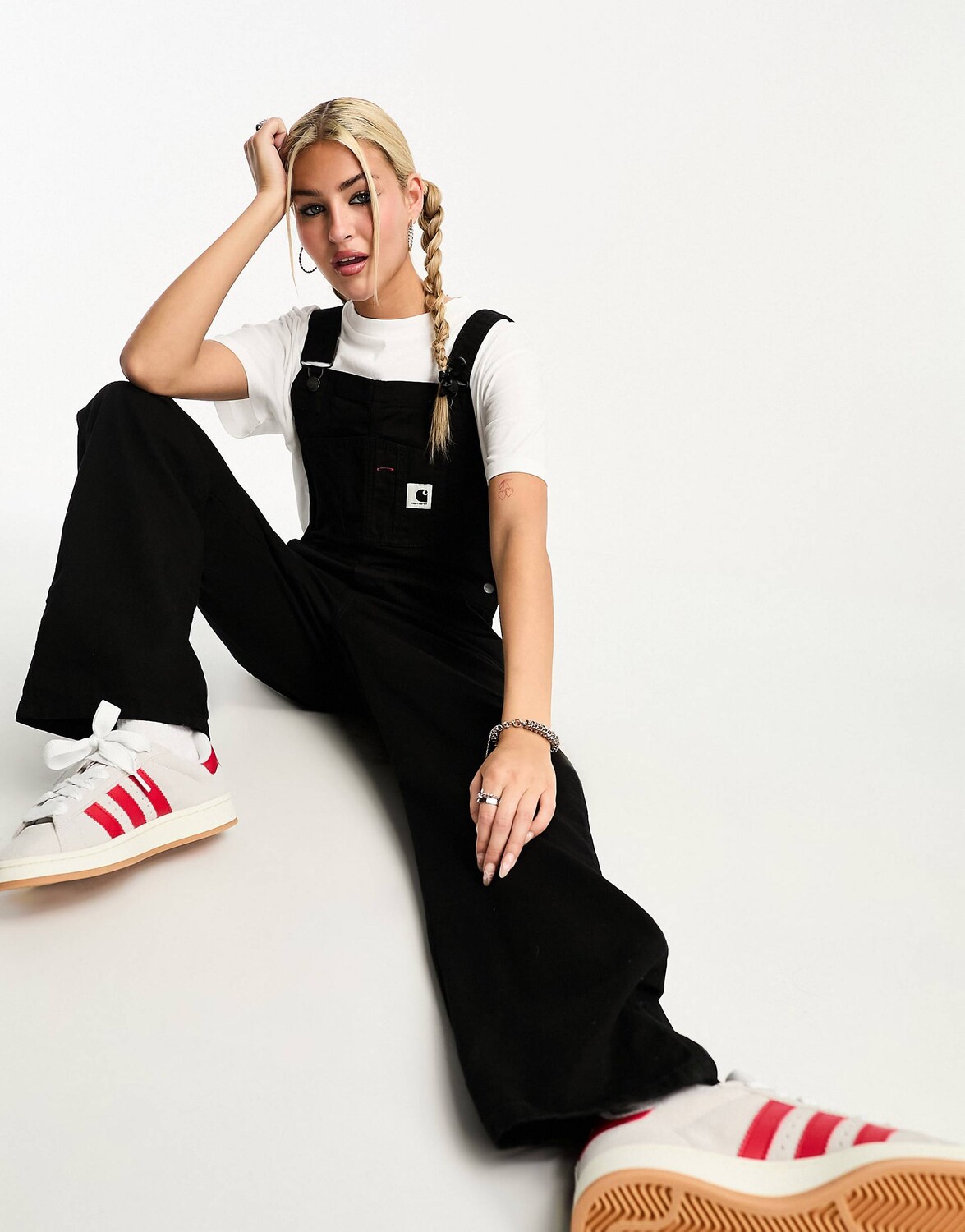 

Черный комбинезон с полукомбинезоном Carhartt WIP прямого кроя