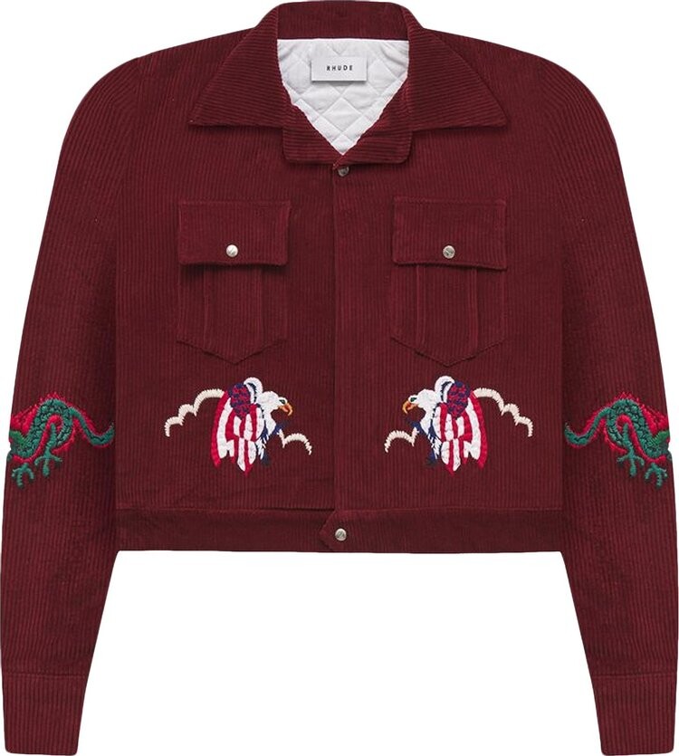 

Куртка Rhude Souvenir Jacket 'Maroon', фиолетовый