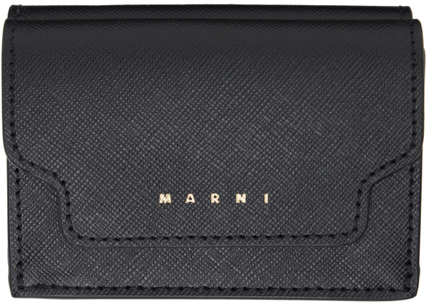

Черный бумажник Trifold Marni
