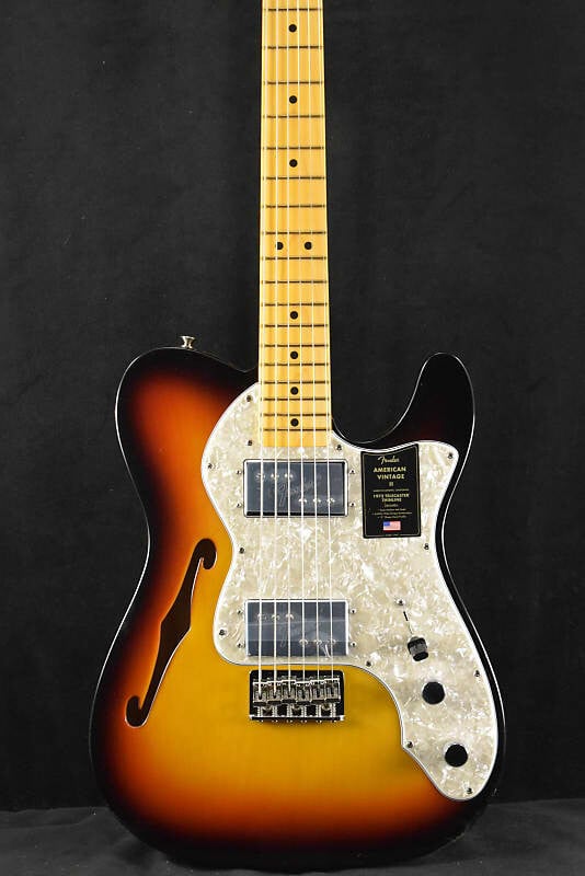 

Fender American Vintage II 1972 Telecaster Thinline 3-цветная накладка из клена Sunburst American Vintage II 1972 Telecaster Thinline 3-Color Sunburst...