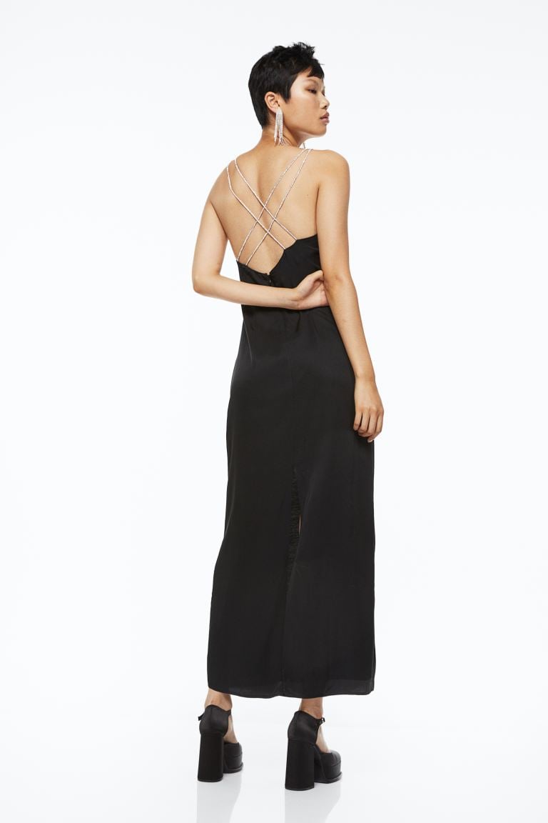 Topshop plain satin slip hot sale dress