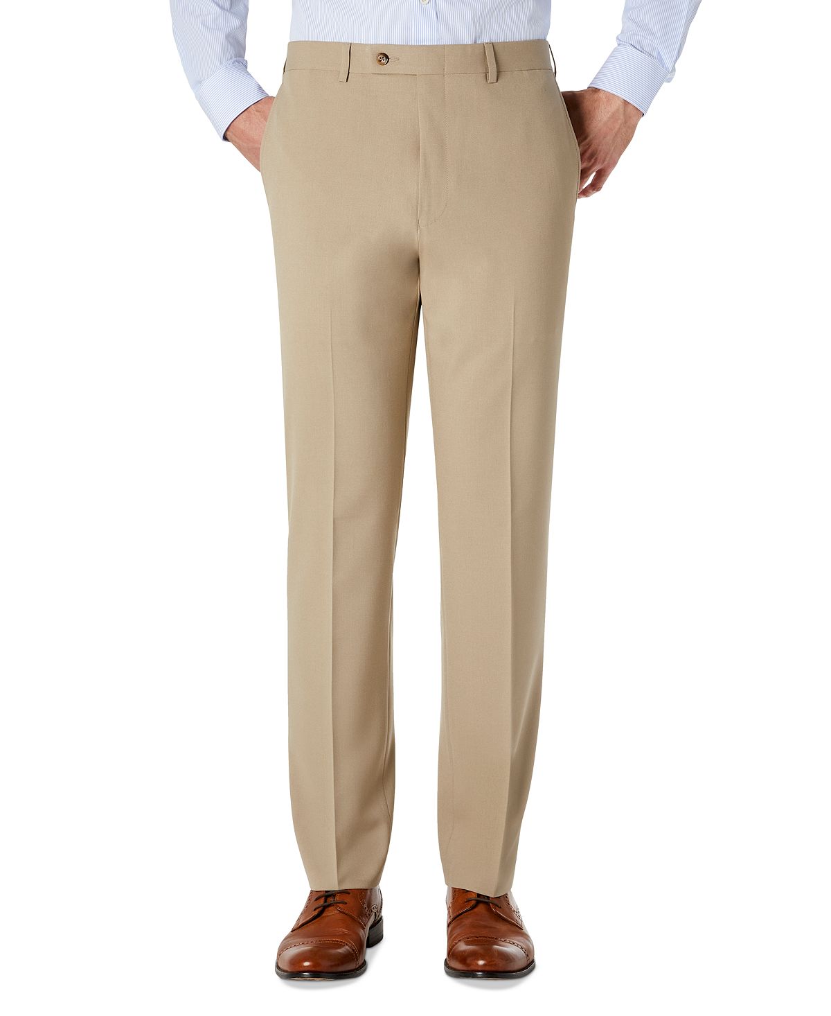 Мужские однотонные классические брюки классического кроя с плоским передом Lauren Ralph Lauren, мульти