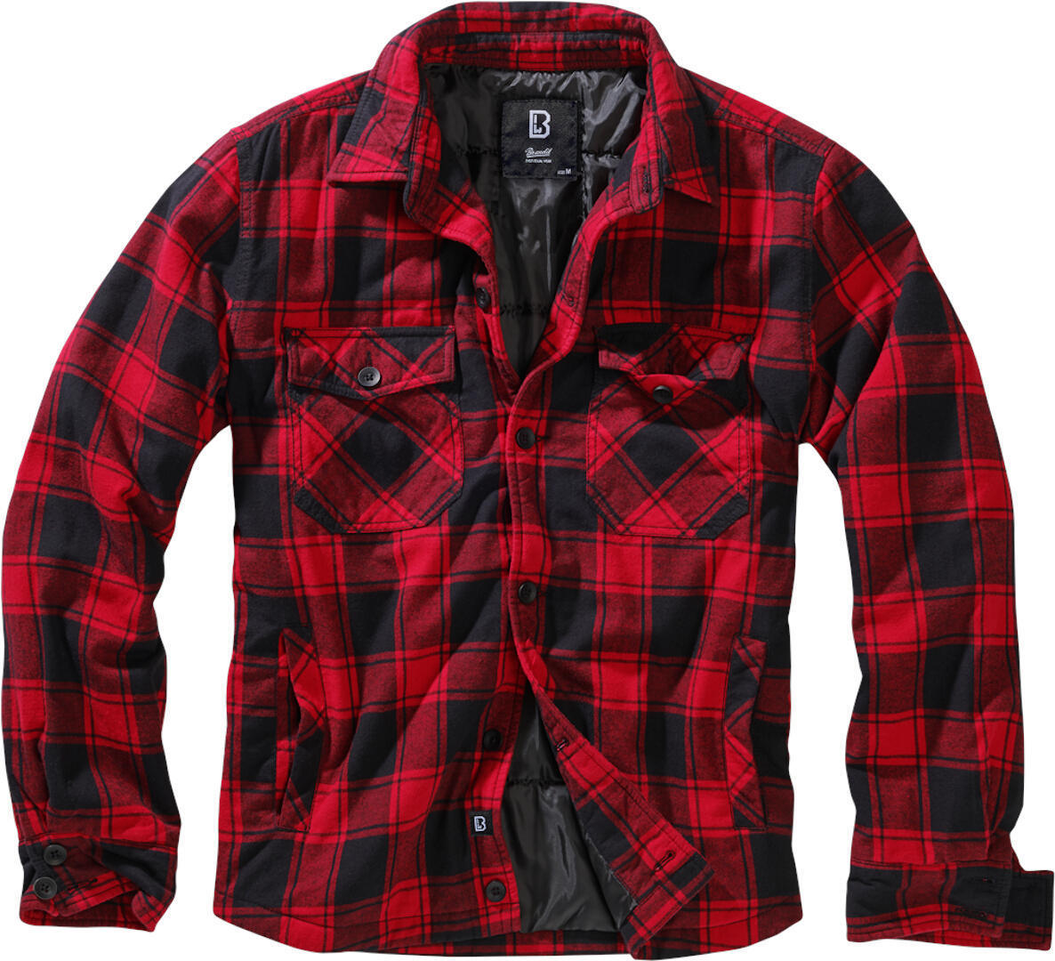 Куртка Brandit Lumber с капюшоном, красный/черный