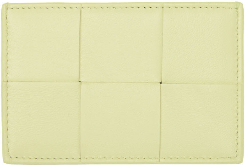 

Желтая визитница Intrecciato Bottega Veneta