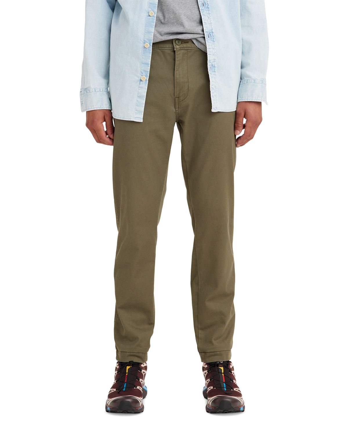 Мужские эластичные брюки xx chino standard с зауженным кроем Levi's, мульти школьные брюки чинос oshkosh повседневный стиль карманы размер 6 синий