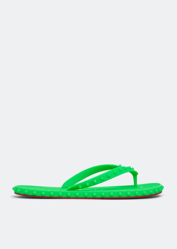 Шлепанцы CHRISTIAN LOUBOUTIN Super Loubi flip flops, оранжевый