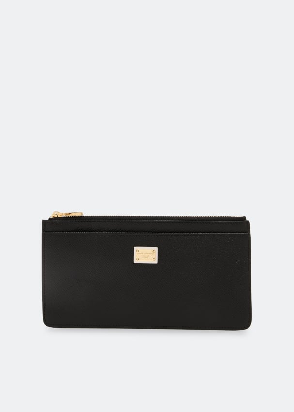 Кошелек DOLCE&GABBANA Leather wallet, черный кошелек dolce