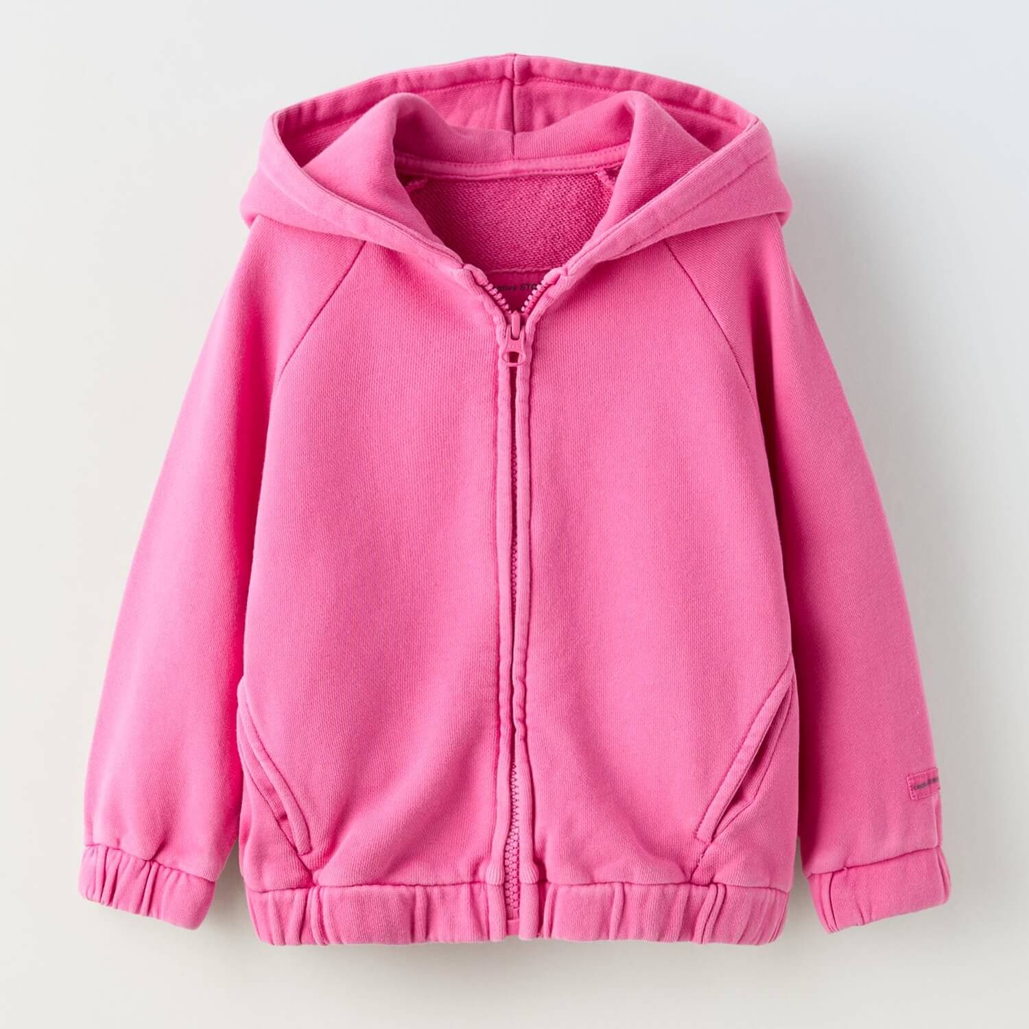 Толстовка Zara Garment Dye, ярко-розовый