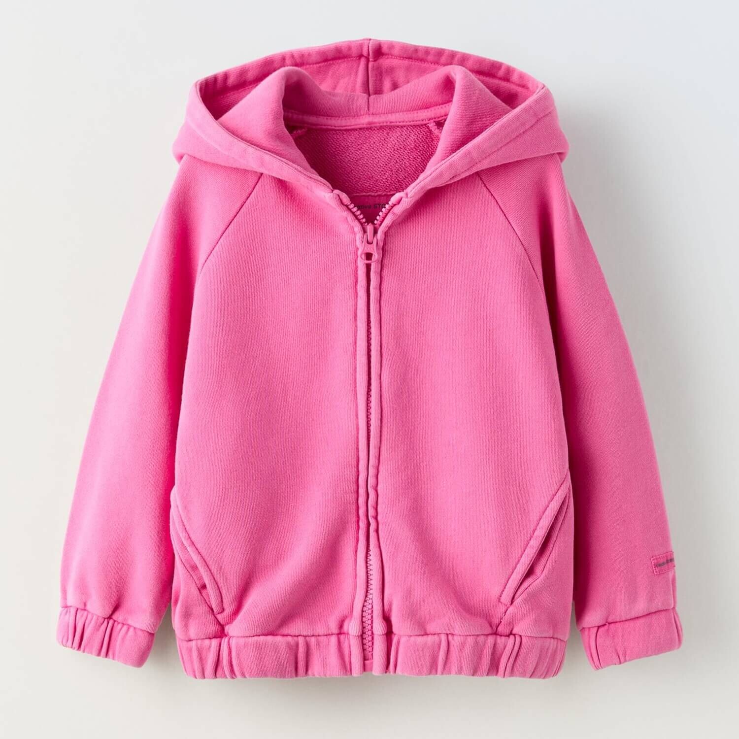 

Толстовка Zara Garment Dye, ярко-розовый