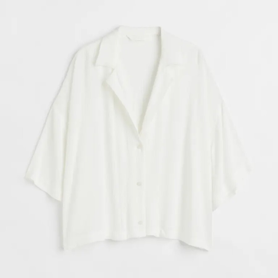 

Рубашка H&M Oversized Resort, белый