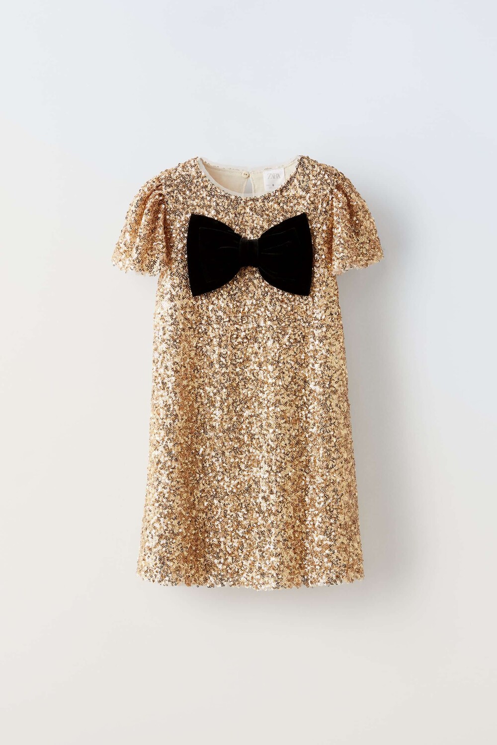 

Платье для девочки Zara With Bow, золотистый