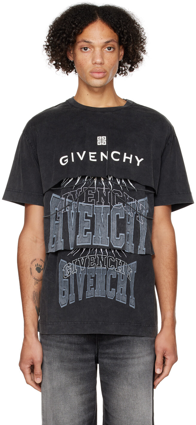 

Серая многоуровневая футболка Givenchy