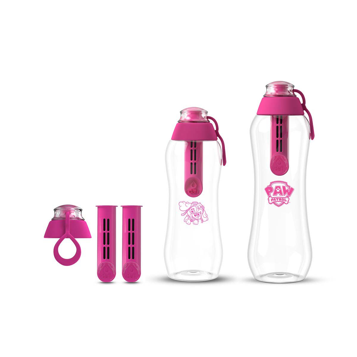 Набор из бутылок с угольным фильтром Dafi Psi Patrol/Soft, 5 предметов, розовый