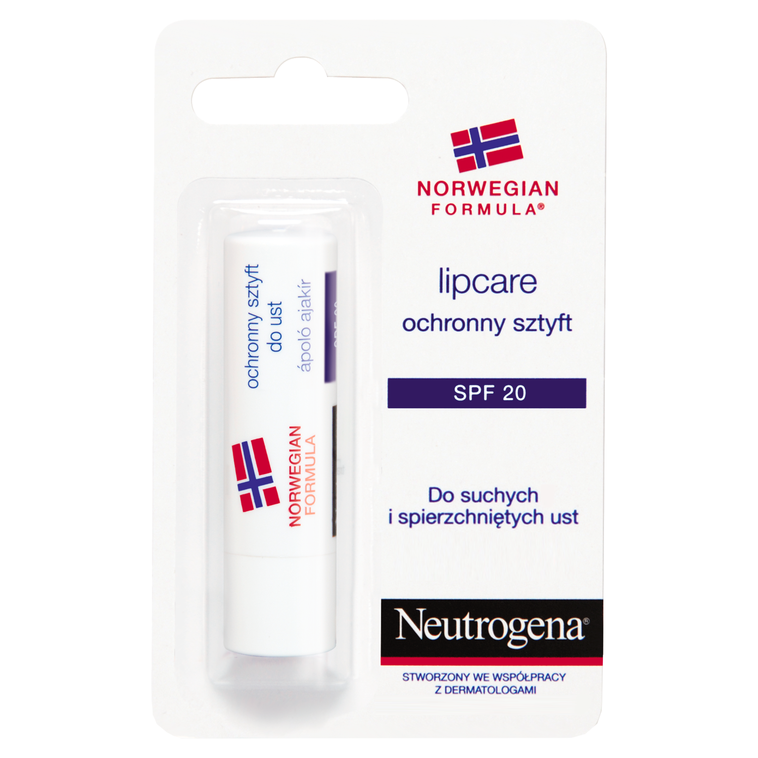 Neutrogena Formuła Norweska защитная губная помада SPF20, 4,8 г - фото