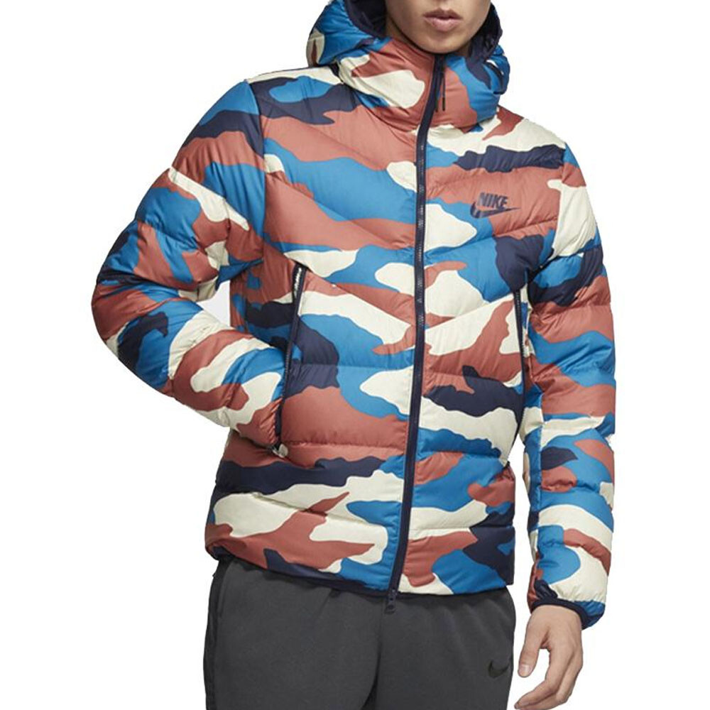 

Куртка Nike Sportswear Down Windrunner Printing Camouflage, голубой/бежевый