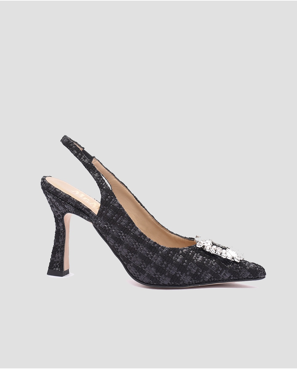 Женские черные кожаные туфли-лодочки с пяткой на пятке Mr. Mac Shoes, черный туфли zara smart shoes коричневый