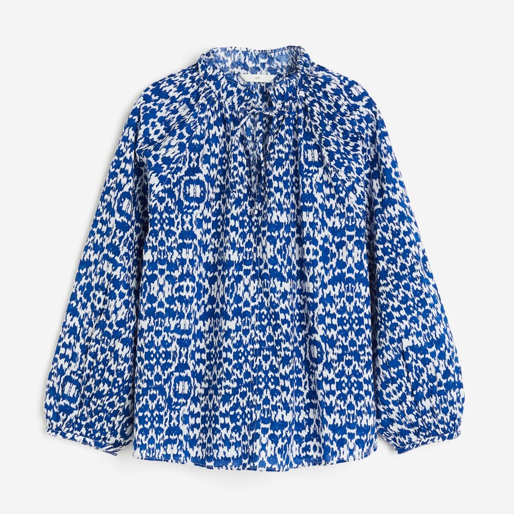 

Блузка H&M Muslin Pullover, синий