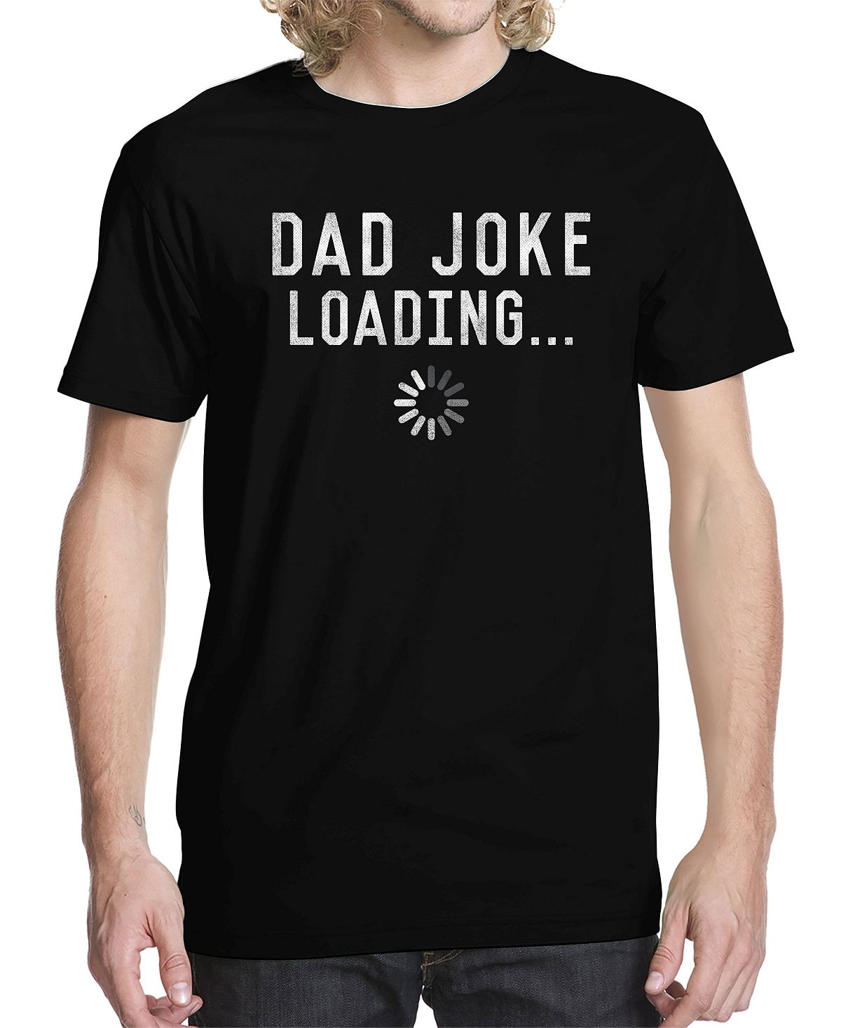 Мужская футболка с надписью dad joke loading Buzz Shirts, черный