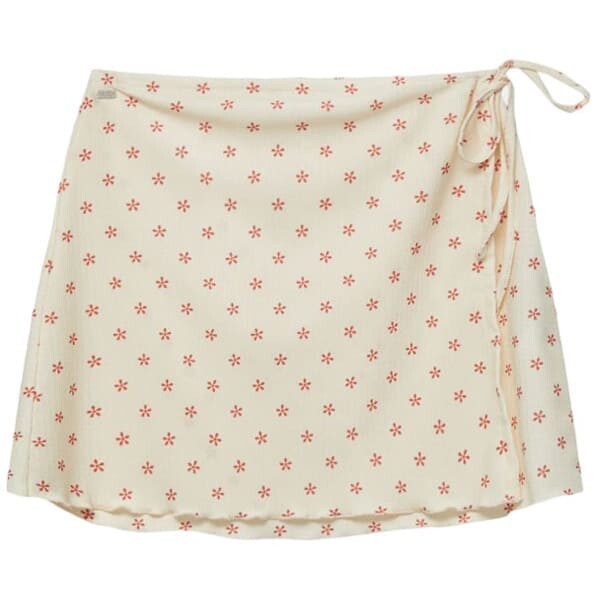

Юбка Pull&Bear Floral Mini With Strapes, светло-бежевый