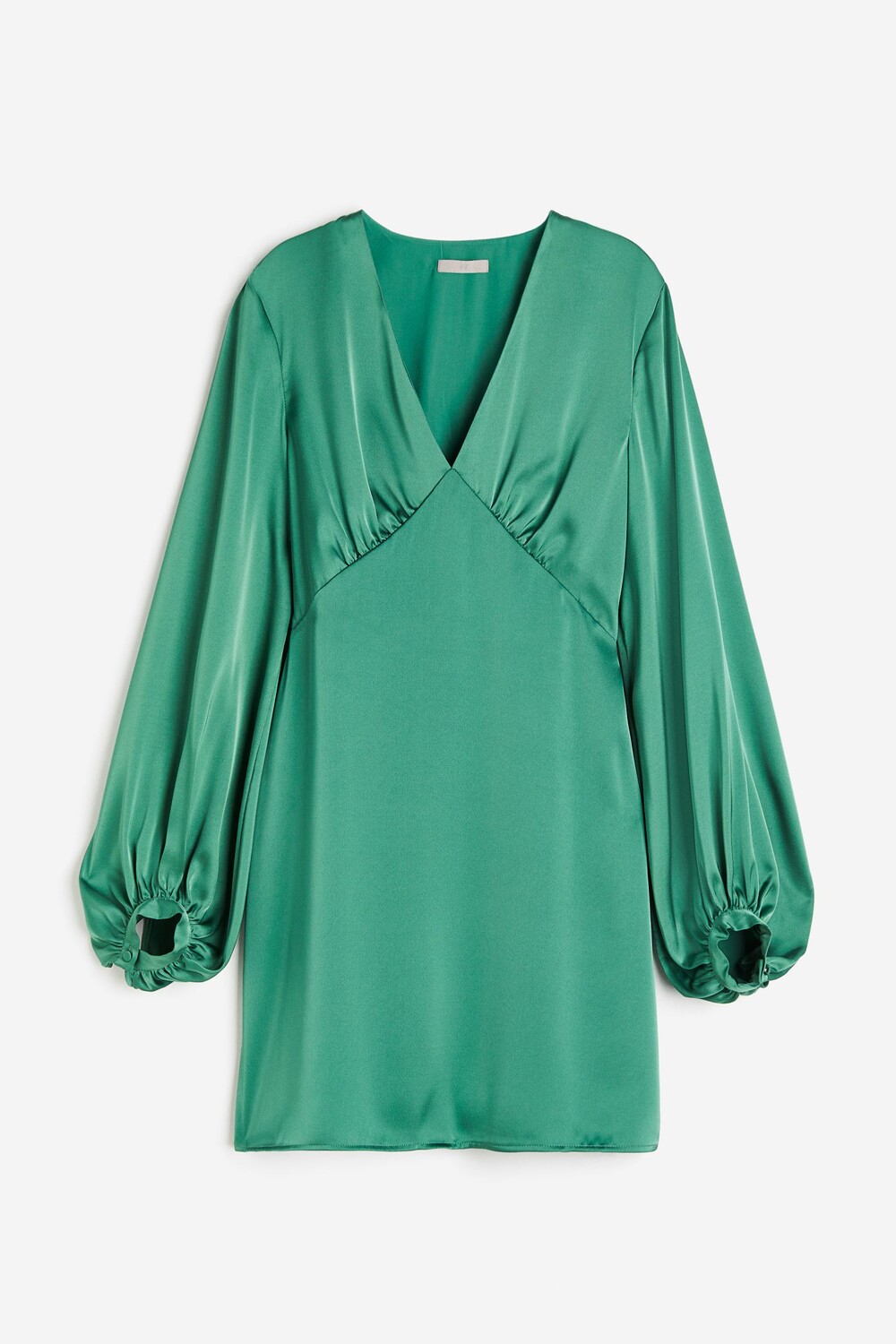 

Платье H&M Balloon-sleeved Satin, зеленый