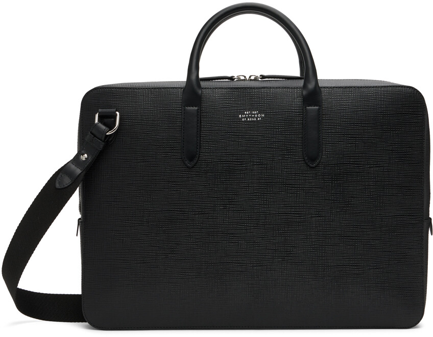 

Черный портфель Slim Panama Smythson