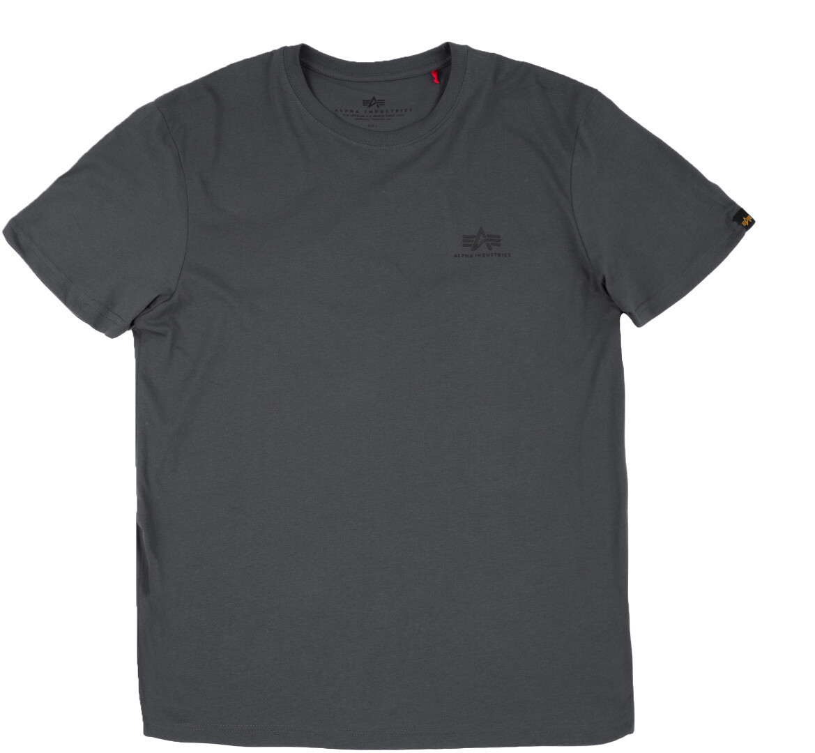 

Футболка Alpha Industries Basic T Small Logo, темно-серо-черная