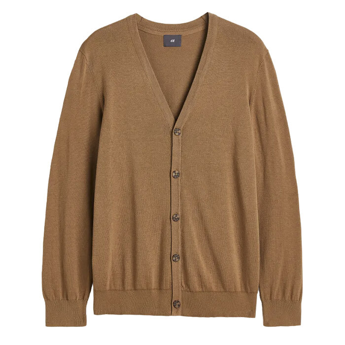 

Кардиган H&M Cotton, темно-бежевый