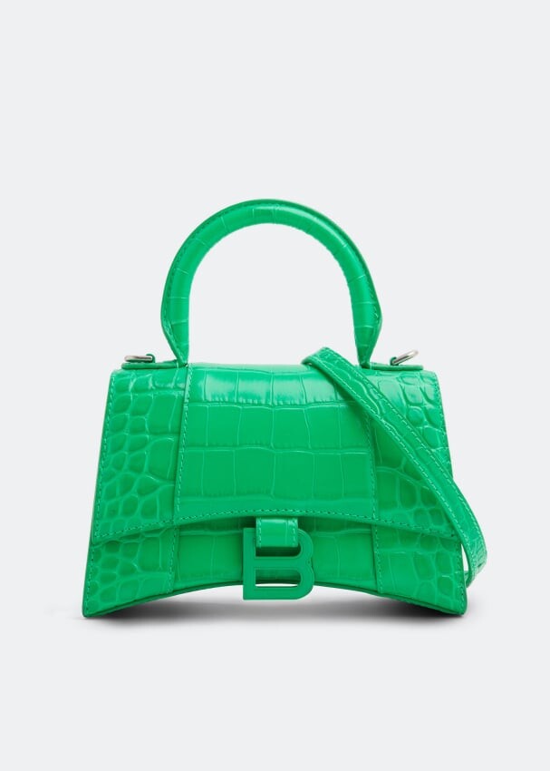 

Сумка BALENCIAGA Hourglass XS top handle bag, зеленый
