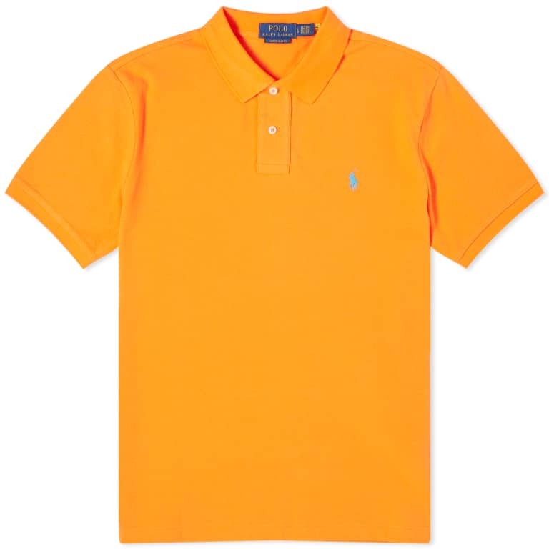 цена Футболка-поло Polo Ralph Lauren Colour Shop Custom Fit, оранжевый