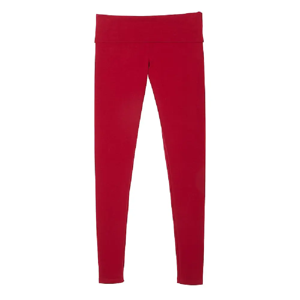 

Леггинсы Victoria's Secret Pink Cotton Mid-rise Foldover, красный