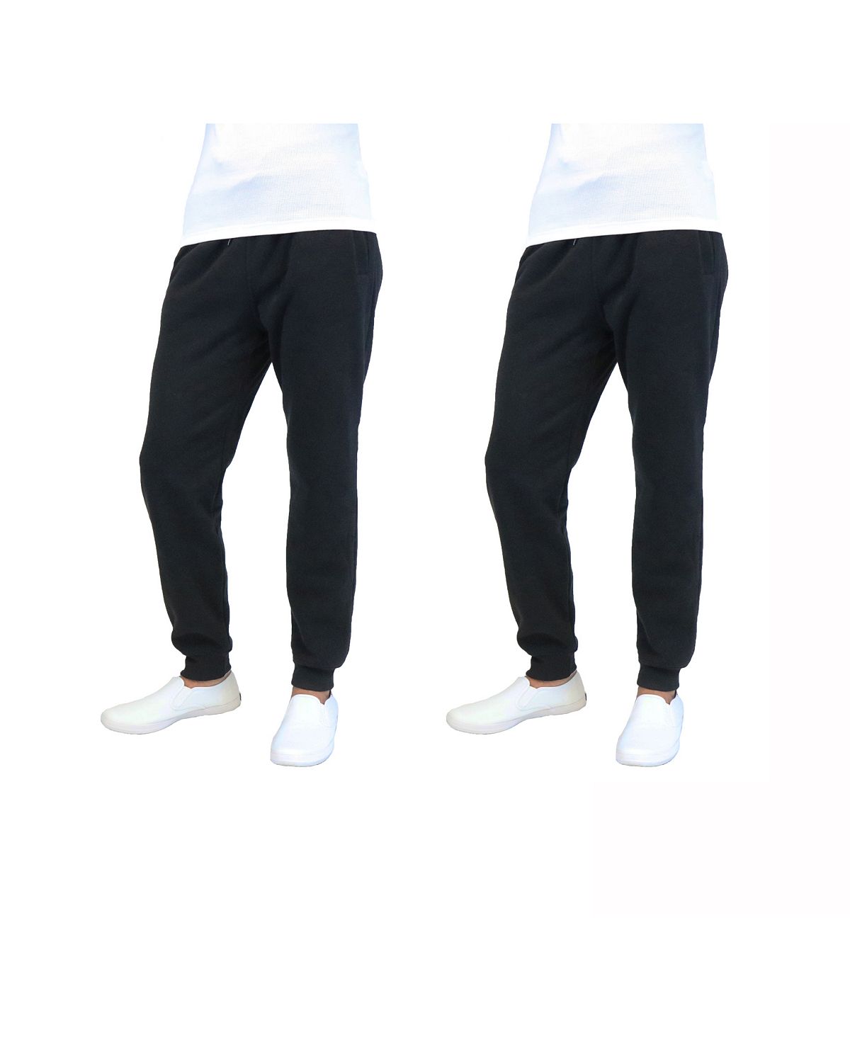 цена Мужские 2 упаковки облегающих флисовых спортивных штанов для бега Galaxy By Harvic, мульти