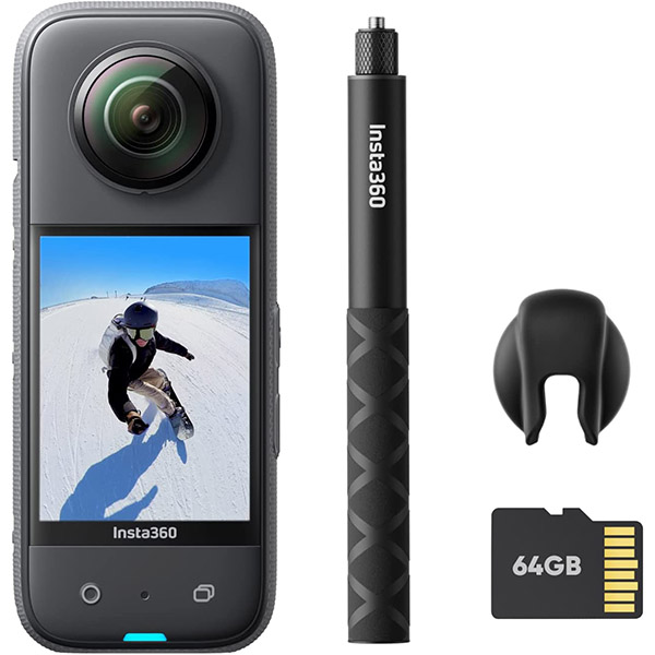 Экшн-камера insta360 X3 (Get-Set Kit), черный экшн камера akaso v50 x серый