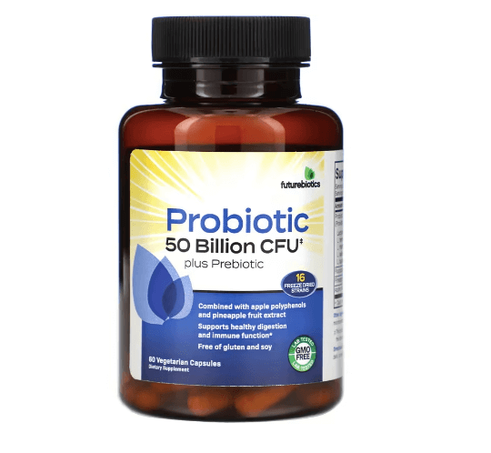 Пробиотик плюс пребиотик 25 млрд КОЕ 60 капсул FutureBiotics healthybiom пребиотик и пробиотик для контроля веса и получения энергии 12 млрд кое 60 растительных капсул