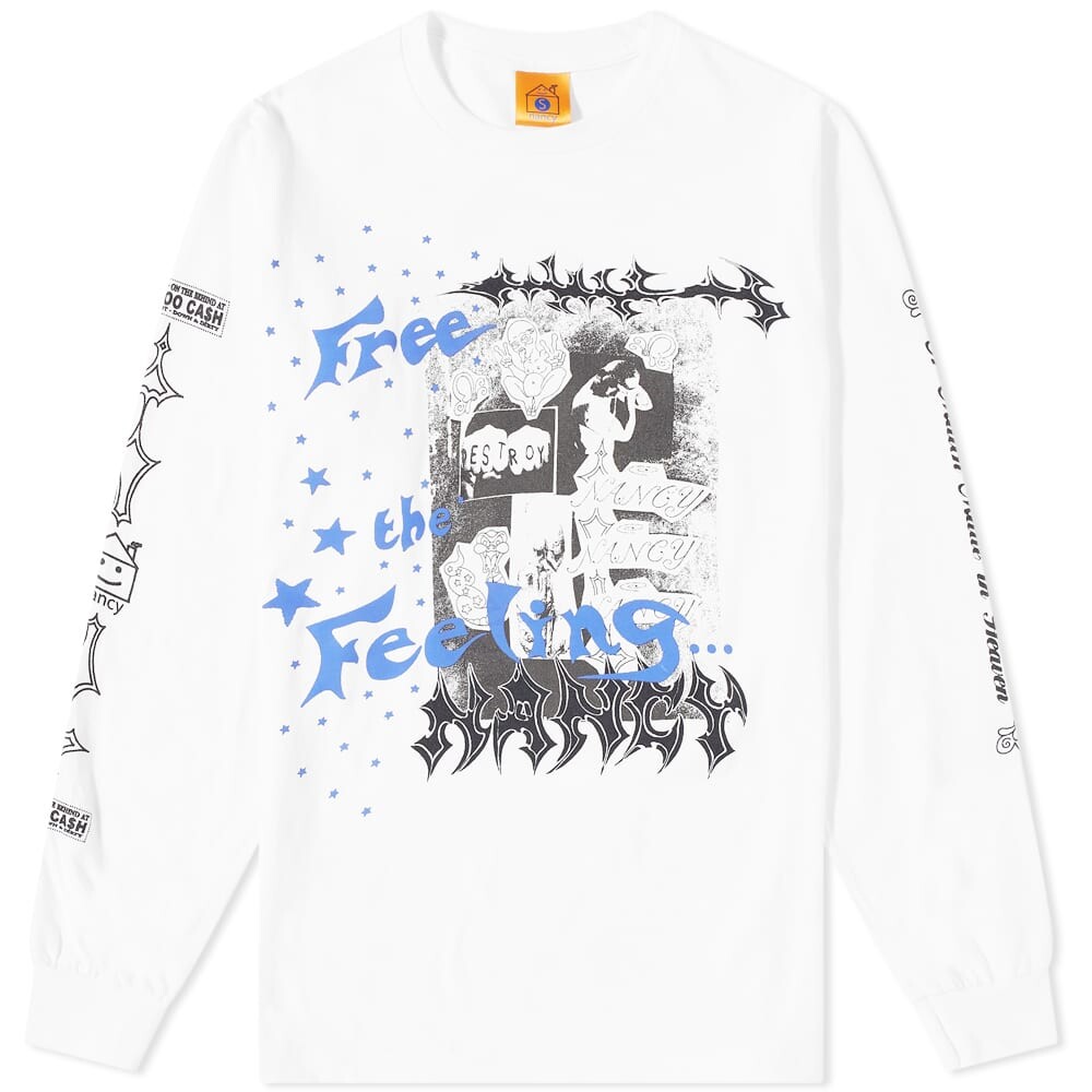 

Футболка Nancy Long Sleeve Free Love Tee, Серый